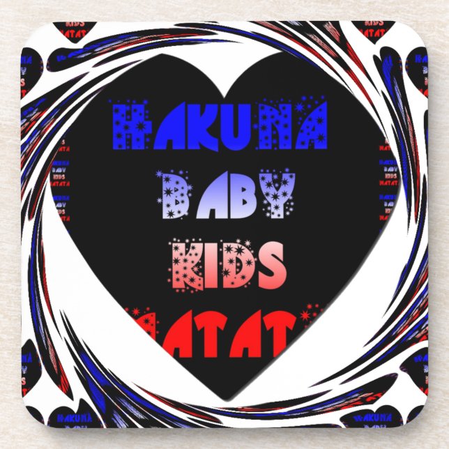 Porta-copo Blue Black Hakuna Matata Baby Kids Design.png (Frente)