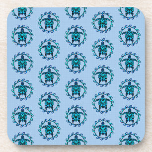 Porta-copo Blue Black Maori Sun - Símbolo das tartarugas tri