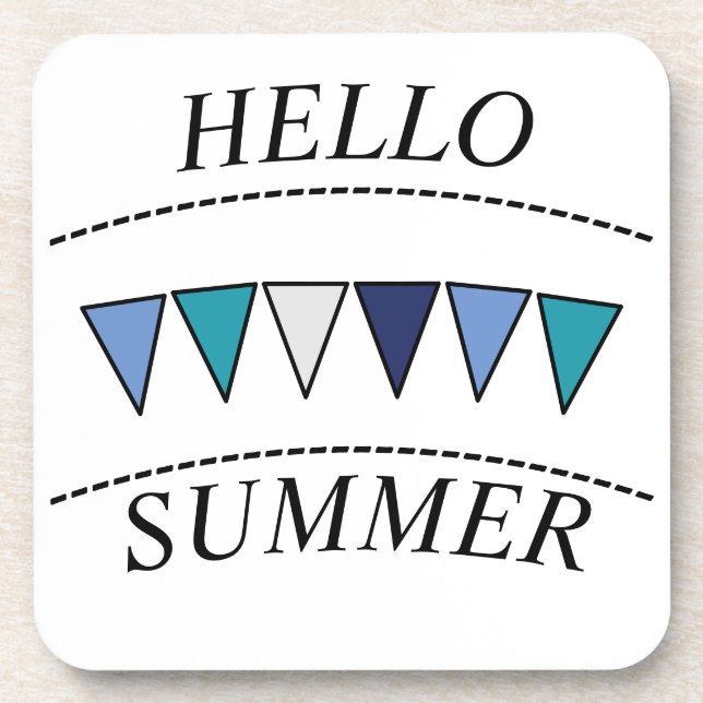 Porta-copo Blue Bunting Hello Summer (Frente)