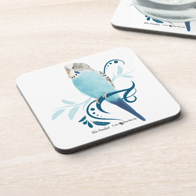 Porta-copo Blue Parakeet (Left Side)