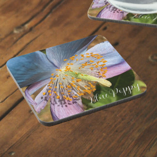 Porta-copo Blue Poppy Bloom Floral