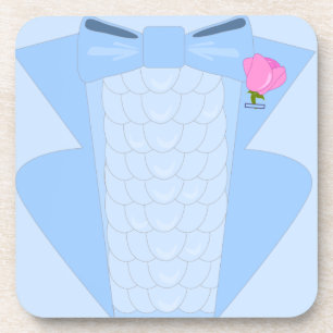 Porta-copo Blue Ruffle Baile de formatura King Tuxedo