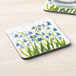 Porta-copo Bluebeldes azul Flores silvestres natureza aquarel