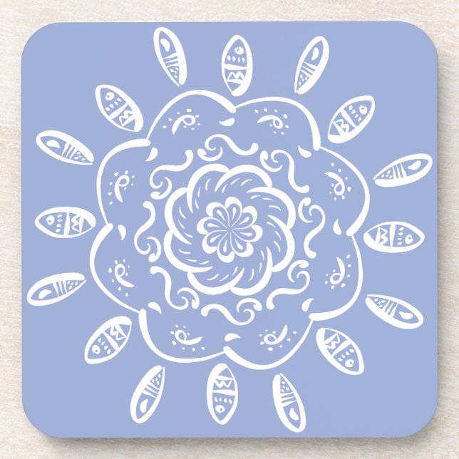 Porta-copo Blueberry Mandala (Frente)