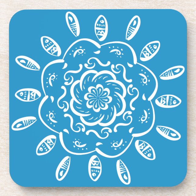 Porta-copo Bluebird Mandala (Frente)