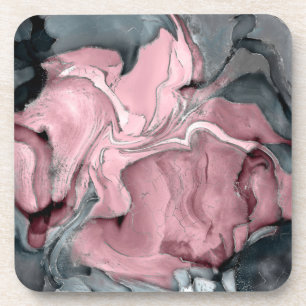 Porta-copo Blush rose marble - pastel pinks, grey and silver