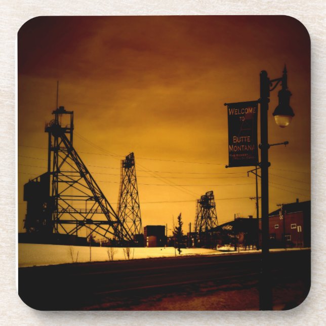 Porta-copo Boa vinda ao montículo, grupo de 6 portas copos (Frente)