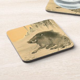 Porta-copo Boar Painting Pig Year Zodiday C Birthday