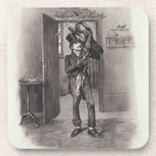 Porta-copo Bob Cratchit e Tim minúsculo, 'de Charles Dickens