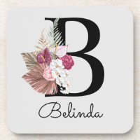 Boho Cor-de-Rosa Moderno Inicial B
