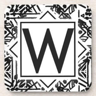 Porta-copo Boho W Monograma