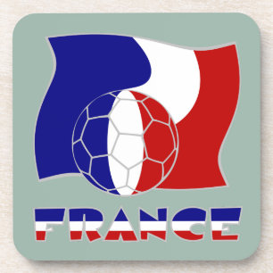 Porta-copo Bola de Futebol e Bandeira Francesa