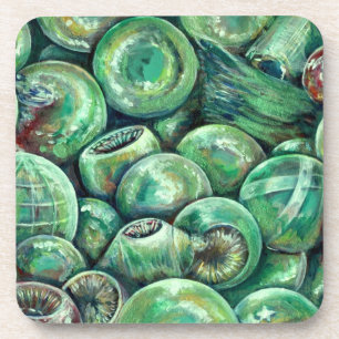 Porta-copo Bolas de Natal Verdes