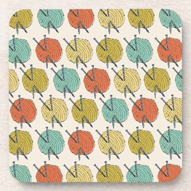 Porta-copo Bolas do teste padrão de lãs (Frente)