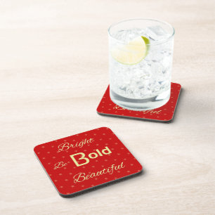 Porta-copo Bold Brilhante Dura ouro vermelho
