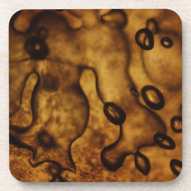 Porta-copo Bolhas congeladas em âmbar (Frente)