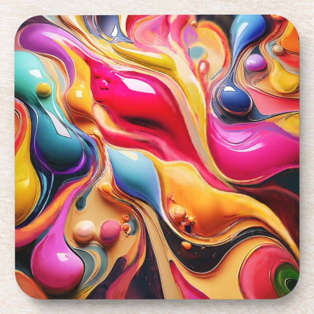 Porta-copo Bolhas de Abstrato intermitentes (Frente)