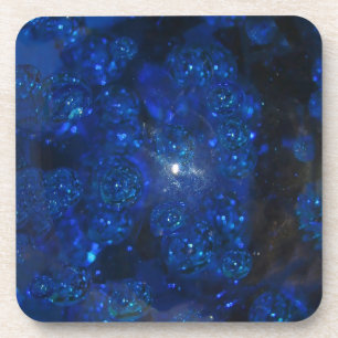 Porta-copo Bolhas de Vidro Azul Queda
