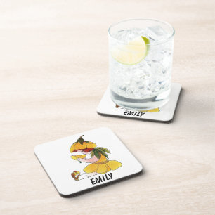 Porta-copo Bolinha Flor Menina Engraçada Menina Bonitinha