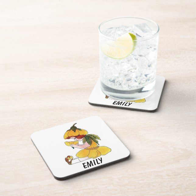 Porta-copo Bolinha Flor Menina Engraçada Menina Bonitinha (Lado Direito)