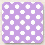 Porta-copo Bolinhas brancas em lilás<br><div class="desc">Bolinhas brancas em lilás</div>