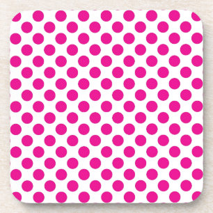 Porta-copo Bolinhas cor-de-rosa no branco (grande)