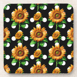 Porta-copo Bolinhas Florais de Girassol