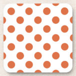 Porta-copo Bolinhas laranja queimadas<br><div class="desc">Bolinhas laranja queimadas sobre fundo branco.</div>