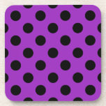 Porta-copo Bolinhas pretas em roxo<br><div class="desc">Bolinhas pretas em roxo</div>