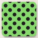 Porta-copo Bolinhas pretas no verde limão<br><div class="desc">Bolinhas pretas no verde limão</div>
