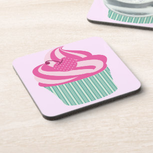 Porta-copo Bolo de Aniversário Rosa Pastel Adorável