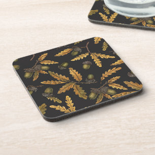 Porta-copo Bolotas de carvalho em preto