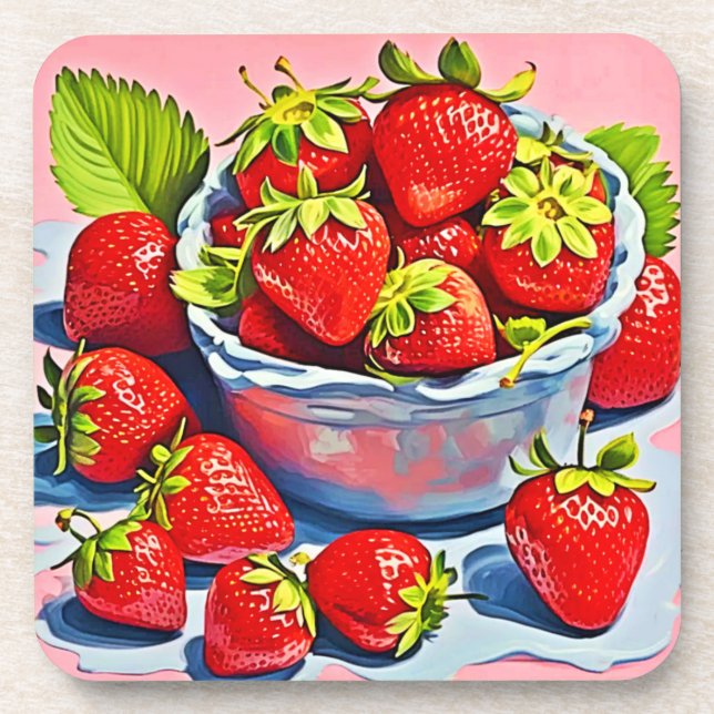 Porta-copo Bolsa de Morango Fresca (Frente)