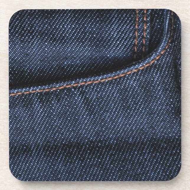 Porta-copo Bolso de Jeans Azuis (Frente)