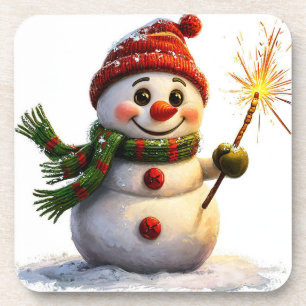 Porta-copo Boneco de Neve Alegre
