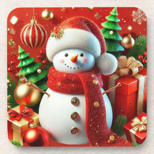 Porta-copo Boneco de Neve Alegre