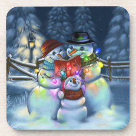 Porta-copo Boneco de neve e sua família
