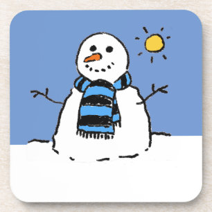 Porta-copo Boneco de Neve no Sol