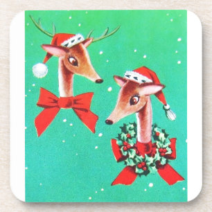 Porta-copo Bonita Meio século Vintage Mod Reindeer