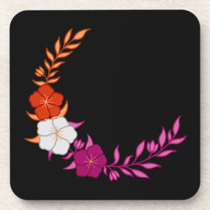 Porta-copo Bonito Crescente de Flores Lésbicas Sutis
