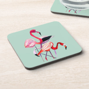 Porta-copo Bonito flamingo rosa a azul