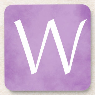 Porta-copo Bonito monograma roxo