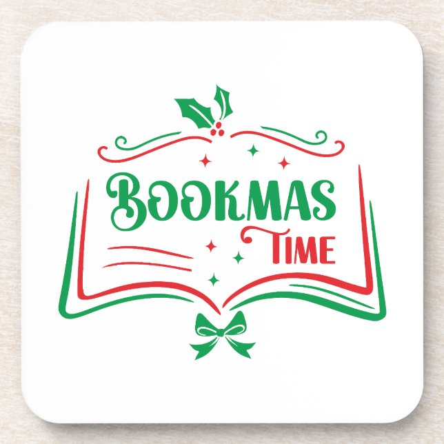 Porta-copo Bookmas Time Reading Book Lover Holiday Print Appa (Frente)
