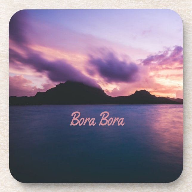 Porta-copo Bora Bora Suset Island Beach (Frente)