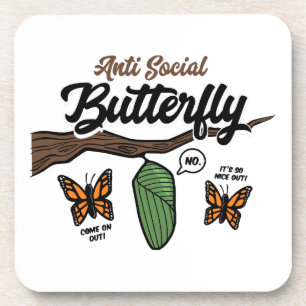 Porta-copo Borboleta Anti Social