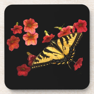 Porta-copo Borboleta de Swallowtail do tigre em flores
