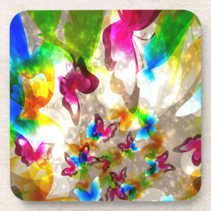 Porta-copo Borboletas abstrato