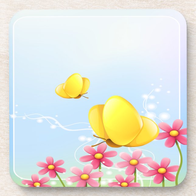 Porta-copo Borboletas Amarelas (Frente)