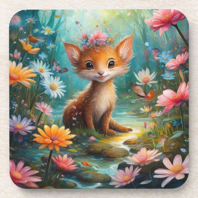 Porta-copo Borboletas de cogumelos mágicos (Frente)