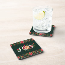 borda floral de natal JOY